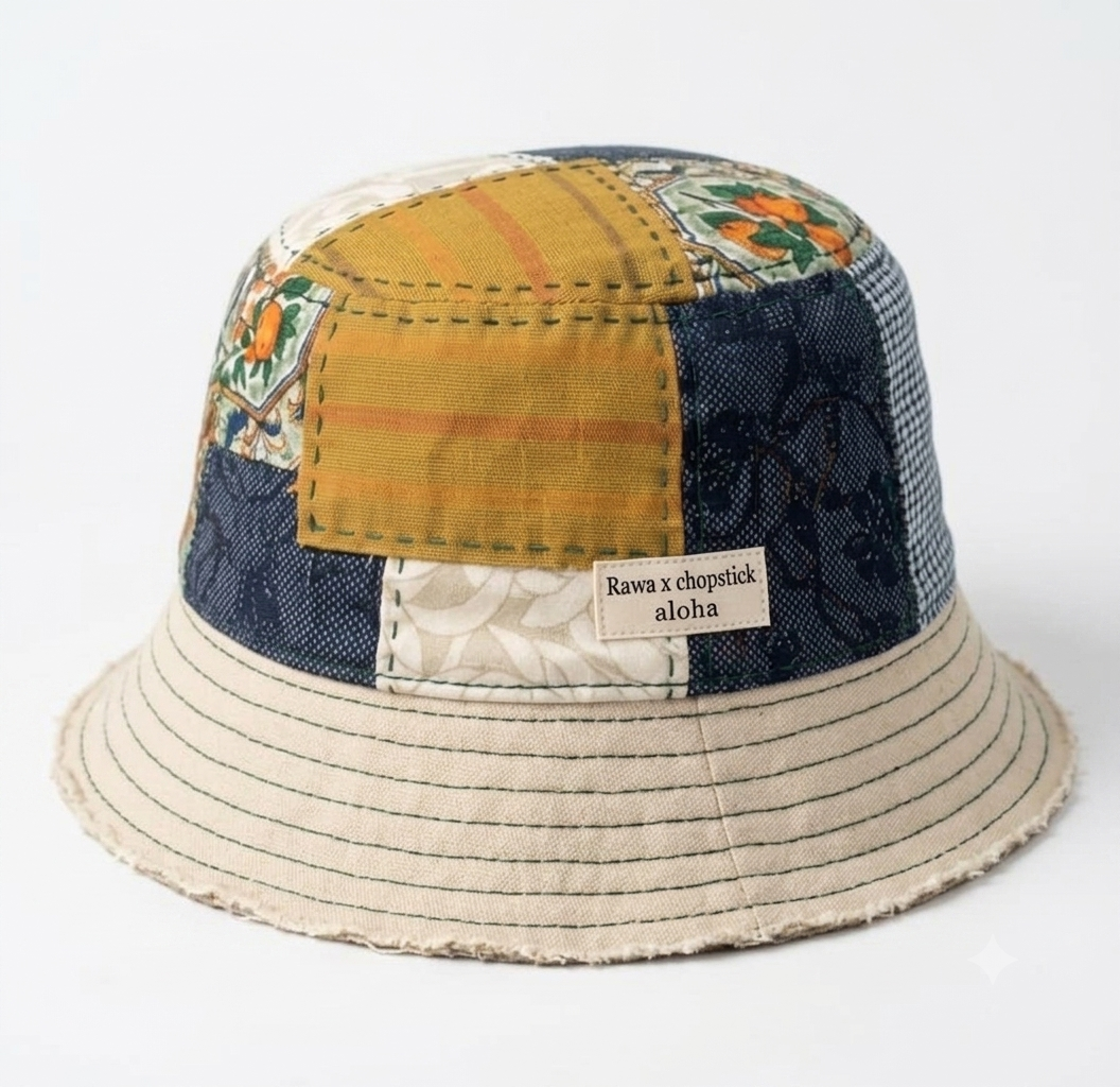 RAWA x Chopsticks ALOHA — Kimono Silk Bucket Hat (Collab Edition)
